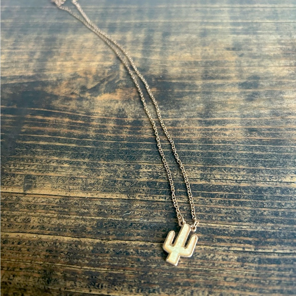 Cactus Druzy Necklace